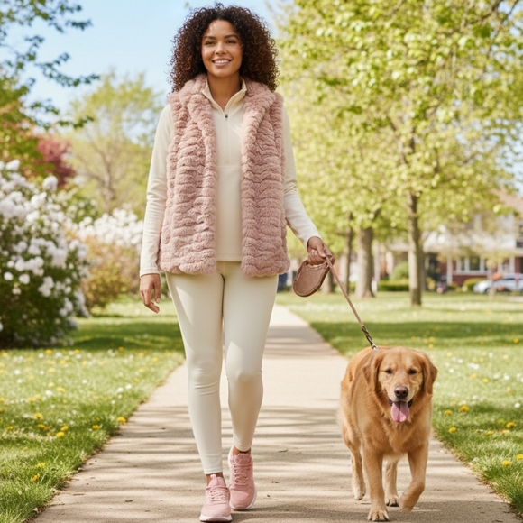 EUC| FAUX FUR VEST BY FINAL TOUCH SZ S - Picture 2 of 9